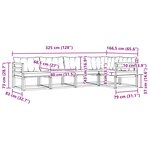 vidaXL Ensemble de canapés d'extérieur 5 Pièces Blanc et Beige