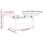 vidaXL Table basse blanc brillant 102x50 5x46 5 cm bois d'ingénierie