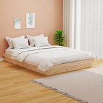 vidaXL Cadre de lit bois massif 120x190 cm petit double