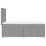 vidaXL Sommier à lattes de lit avec matelas gris clair 80x200 cm tissu