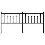 vidaXL Tête de lit métal noir 200 cm