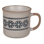 Tasse flocons blanche en céramique