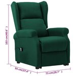 vidaXL Fauteuil Vert foncé Tissu