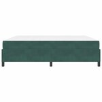 vidaXL Cadre de lit avec matelas Vert foncé 200 x 200 cm tissu