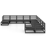 vidaXL Salon de jardin 11 Pièces bois de pin massif