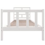 vidaXL Cadre de lit sans matelas blanc bois de pin massif