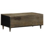vidaXL Table basse gris clair 100x54x40 cm bois massif de manguier