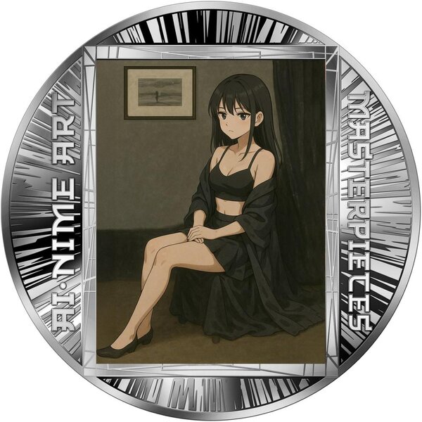 Pièce de monnaie en Argent 500 Francs g 15.57 (1/2 oz) Millésime 2025 AI-nime Art Masterpieces WHISTLER’S MOTHER