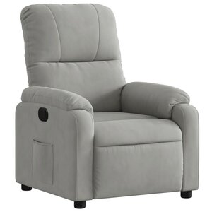 vidaXL Fauteuil inclinable gris clair tissu microfibre