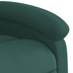 vidaXL Fauteuil inclinable Vert foncé Velours