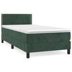 vidaXL Sommier à lattes de lit et matelas Vert foncé 80x200 cm Velours