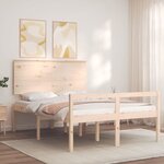 vidaXL Lit pour personne âgée sans matelas 140x190 cm bois massif