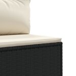 vidaXL Salon de jardin 11 Pièces avec coussins noir résine tressée