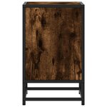 vidaXL Tables de chevet 2 Pièces chêne fumé bois d'ingénierie et métal