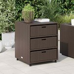 vidaXL Armoire de rangement de jardin marron 55x59x69cm résine tressée
