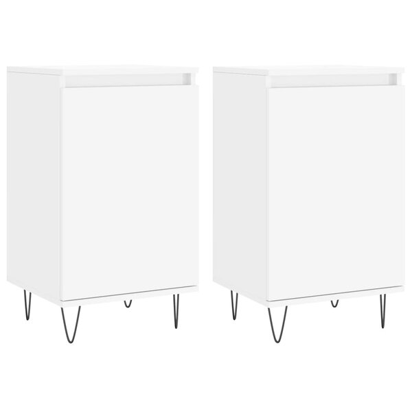 vidaXL Buffets 2 Pièces blanc 40x35x70 cm bois d’ingénierie