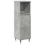 vidaXL Armoire de salle de bain gris béton 30x30x100 cm