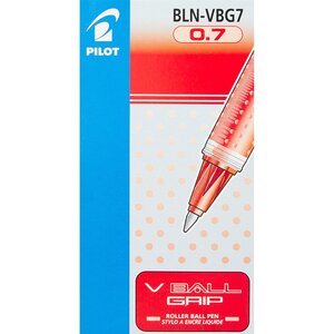 Stylo roller V-Ball Grip 07 encre liquide Pointe Moyenne Rouge x 12 PILOT