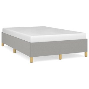 vidaXL Cadre de lit Gris clair 120x200 cm Tissu