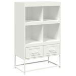 vidaXL Buffet haut blanc 68x39x111 5 cm acier