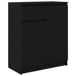 vidaXL Buffet avec tiroir chêne noir 71x35x84 cm bois d'ingénierie