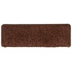 vidaXL Tapis d'escalier 30 pièces 65 x 21 x 4 cm Marron Bord rectangulaire