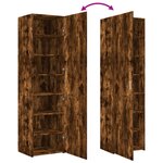vidaXL Buffet haut chêne fumé 50x42 5x185 cm bois d'ingénierie