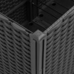 vidaXL Jardinière noir 160x120x53 cm polypropylène