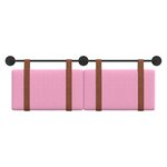 vidaXL Tête de lit suspendue Rose PU antique