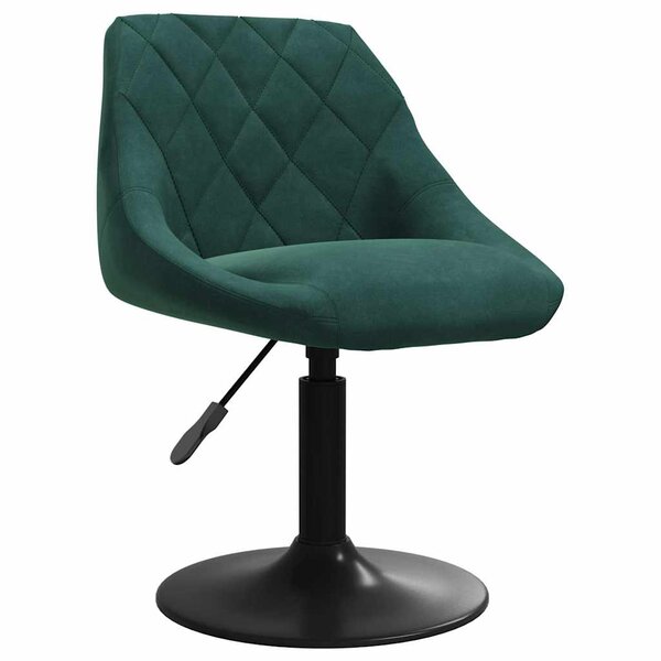 vidaXL Chaise de salle à manger Vert foncé Velours