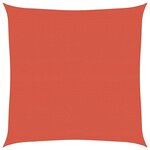vidaXL Voile d'ombrage 160 g/m² Terre cuite 5x5 m PEHD