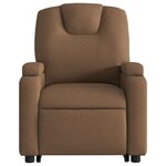 vidaXL Fauteuil inclinable Marron Tissu