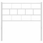 vidaXL Tête de lit métal blanc 75 cm