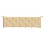 vidaXL Coussin de banc de jardin beige mélangé 180x50x7 cm tissu