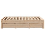 vidaXL Cadre de lit sans matelas avec tiroirs 135x190 cm bois de pin