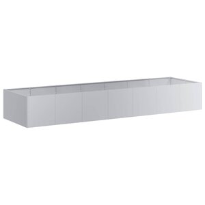vidaXL Jardinière 280x80x40 cm acier galvanisé