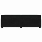 vidaXL Cadre de lit avec matelas Noir 200 x 200 cm Velours