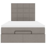 vidaXL Cadre de lit ottoman avec matelas taupe 120x200 cm tissu
