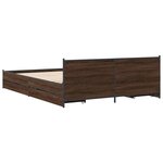 vidaXL Cadre de lit avec tiroirs sans matelas chêne marron 150x200 cm