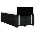 vidaXL Sommier à lattes de lit avec matelas noir 120x190 cm tissu