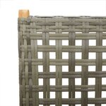 vidaXL Ensemble à manger de jardin 7 Pièces gris rotin et bois massif