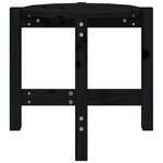 vidaXL Table basse Noir Ø 52 5x45 cm Bois massif de pin