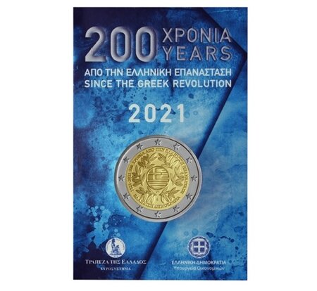 Pièce de monnaie 2 euro commémorative Grèce 2021 BU – Révolution grecque