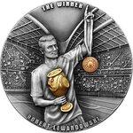 WINNER ROBERT LEWANDOWSKI The Way to the Dreams 2 Once Argent Monnaie 5 Dollars Niue 2023