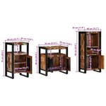 vidaXL Ensemble de mobilier de salle de bain avec étagère 3 Pièces