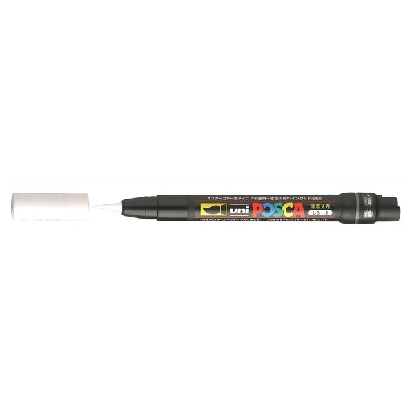 Marqueur pinceau brush pcf350 1-10mm blanc x 5 POSCA