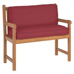 vidaXL Coussin de dossier rouge bourgogne 120x40x12 cm en tissu Oxford