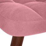 vidaXL Chaise à bascule avec repose-pied rose velours