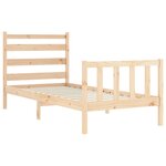 vidaXL Cadre de lit avec tête de lit 90x200 cm bois massif