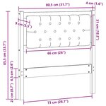 vidaXL Tête de lit Autre Marron et taupe 75 cm Bois massif en pin